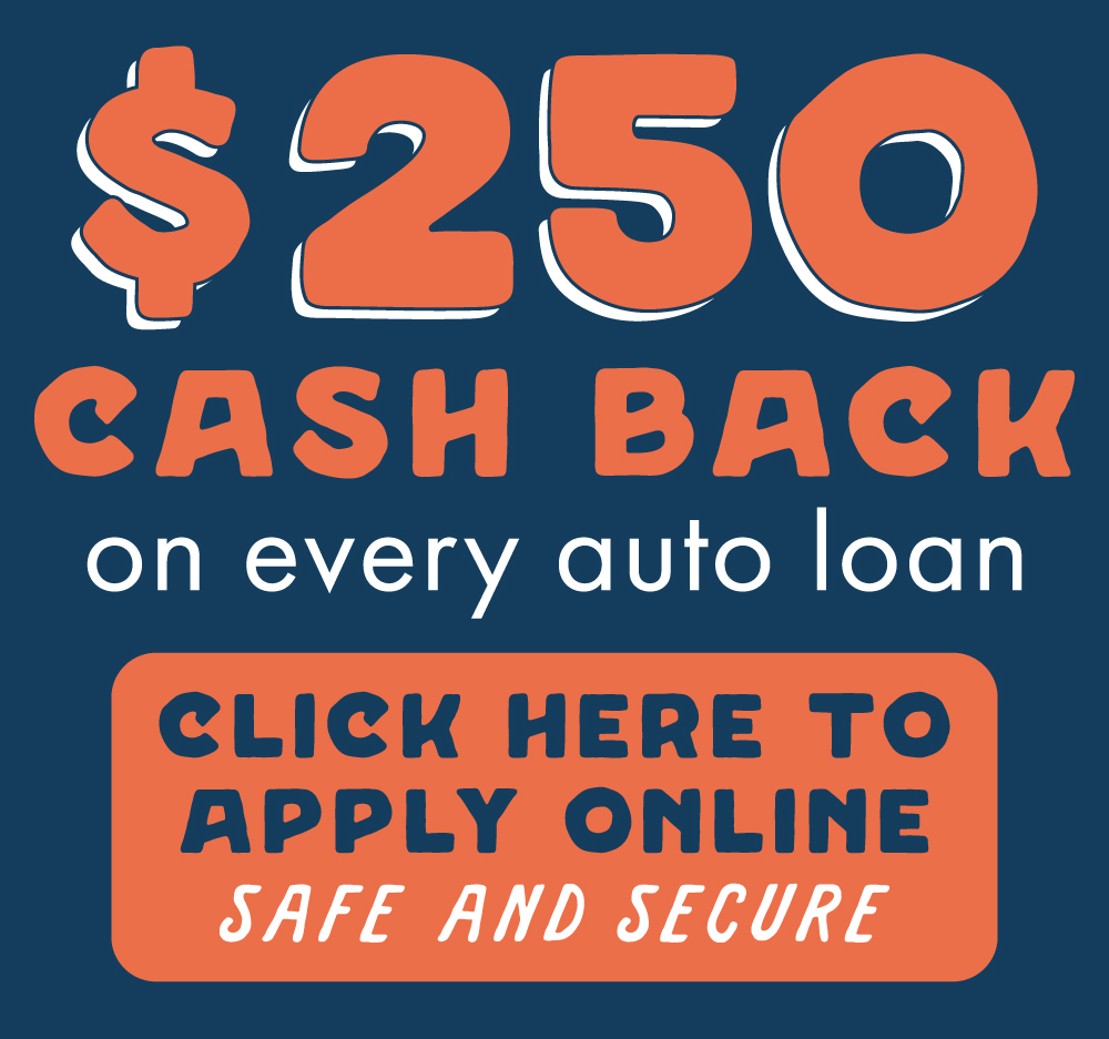 image with the text "$250 cash back on every auto loan. apply online shellfcu.org.!"